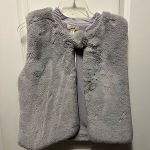 Peek Faux Fur Vest in purple Girls size 10 NWT